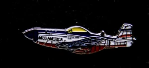 MISS AMERICA P-51 MUSTANG LAPEL PIN UP NATIONAL CHAMPIONSHIP RENO AIR RACES WOW - Picture 1 of 24
