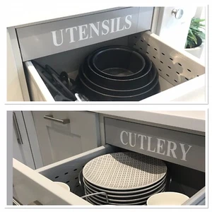 Blum Pantry Labels Drawer CUTLERY & UTENSILS DIY Vinyl Sticker - Picture 1 of 1