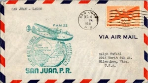 Pan American Airways First Flight San Juan Puerto Rico - Lagos Nigeria - 1941 - Picture 1 of 2