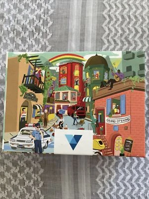 3 Small Decorative Boxes Village Decor Colorful Office Organizing Crafting 6x4” - Image 1 of 4