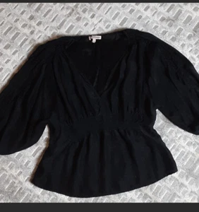 Juicy Couture silk blouse size XS Vintage black Y2K - Picture 1 of 6