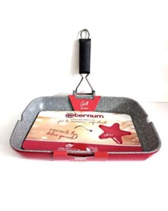 Bistecchiera Antiaderente Grill Sparkling Manico Pieghevole 24 x 34 cm Bialetti - Foto 1 di 1