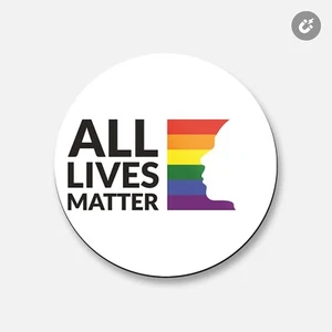 All Lives Matter | Imán decorativo redondo de 4"" X 4"" - Imagen 1 de 2