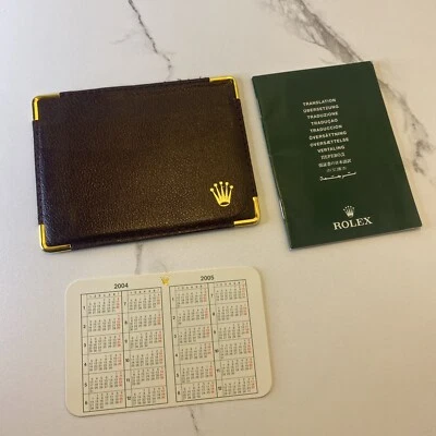 Billetera Rolex vintage con tarjetero - cuero marrón - porta documentos - 2004-2005 Foto 1 de 4