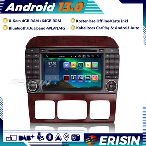 8-Kern Android 14 Autoradio GPS Navi DAB+Wifi für Mercedes S/CL Klasse W220 W215 - Bild 1 von 16