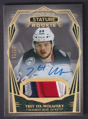 TREY FIX-WOLANSKY - 2022 Upper Deck Stature Rookie Auto Patch #168, /10 - Image 1 of 2