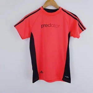 Adidas Boys Youth Size 13-14Yrs Bright Orange Black Short Sleeve Predator Shirt - Picture 1 of 14