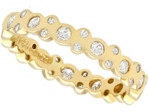 Vintage 0.50 ct Diamond and 18 ct Yellow Gold Full Eternity Ring Size P - Picture 1 of 11