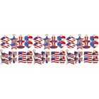  48 Pcs Independence Day Charms American Flag Necklace Pendants Jewelry Making