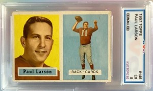 1957 Topps #146 Paul Larson Raw Pre - Grade 5 Vintage Great Gifts - Sport Cards