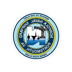 Norfolk Shipyard Portsmouth VA (U.S. Navy) REVERSE PRINT Transparent STICKER - Picture 1 of 16
