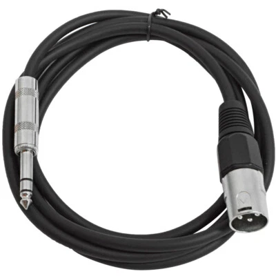 SEISMIC AUDIO Black 1/4" TRS to XLR Male 6' Patch Cable - Image 1 of 3