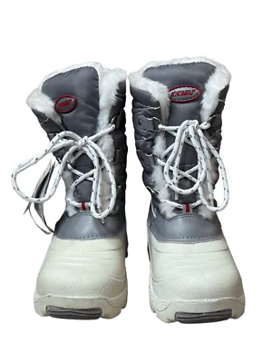 Botas de Invierno Khombu Kristal Plateadas Blancas Impermeables Forradas de Piel Termolita 1 Nuevas en Caja Foto 1 de 4