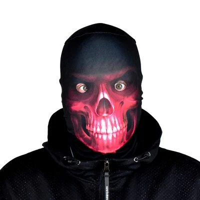 Scary Gesichtsmaske Halloween Horror Rot Sensenmann Kostüm Faceskin FS088 - Bild 1 von 4