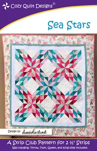 Sea Stars - 2,5" Streifen, mehrere Größenoptionen, von gemütlichen Quilt-Designs. - Bild 1 von 2