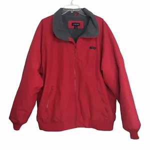 Lands End Mens Fleece Lined Soft Shell Red Jacket Coat Sz XL 46-48 EUC - Picture 1 of 7