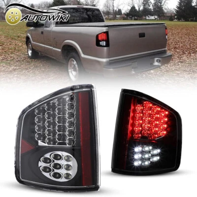Luces traseras LED para camioneta 94-04 Chevy S-10 GMC Sonoma luces traseras negras transparentes Foto 1 de 4