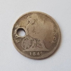 1849 Fourpence Silver Coin Lot 3 - Picture 1 of 2