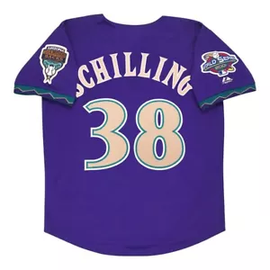 Curt Schilling Arizona Diamondbacks 2001 World Series Alt lila Herren Trikot - Bild 1 von 5