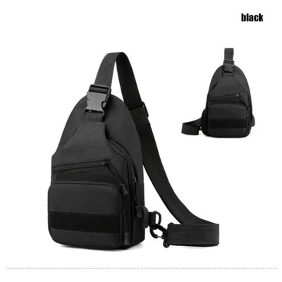 Mochila para Hombres Paquete de Pecho Bolso de Hombro Táctico con Eslinga MOLLE Pecho Exterior Senderismo Foto 1 de 4