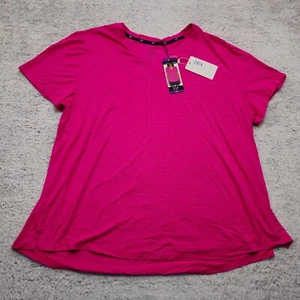 Gap T-Shirt Women's 2XL Beetroot Purple Short Sleeve V-Neck Classic Pullover - Picture 1 of 12