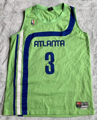 Nike Swingman Hardwood Classics Shareef Abdur-Rahim Atlanta Hawks Jersey Mens L Cover