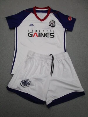 Los Angeles Premier FC Jersey Youth Medium White Top + Bottom Shorts Adidas Kids - Imagem 1 de 4