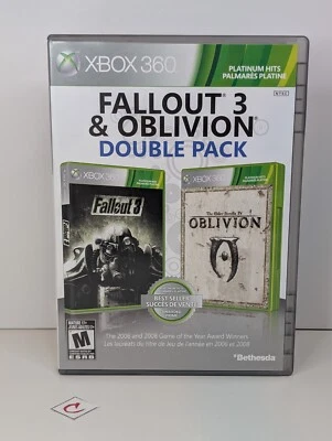 Fallout 3 & Oblivion Double Pack (Microsoft Xbox 360, 2012) CIB Complete - Image 1 of 4