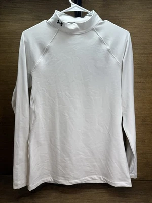 NWT Under Armour Fitted Cold Gear Mock Neck Top Women's Large White - Image 1 of 4