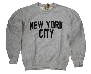 Felpa New York City serigrafata grigio adulto New York camicia Lennon - Foto 1 di 1