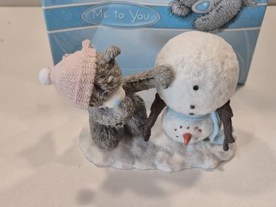 ME TO YOU BEAR FIGURINE SHALL WE BUILD A SNOWMAN BOXED EXTREMELY RARE - image 1 of 4