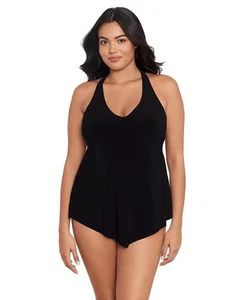 MIRACLESUIT TAYLOR TANKINI SWIM TOP COLOR BLACK SIZE 14 NEW - Picture 1 of 3