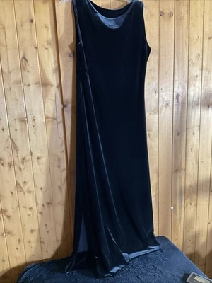 Brooks Brothers бархата без рукавов капот шеи стороны разрез оболочка длинное платье платье «L» - Изображение 1 из 4