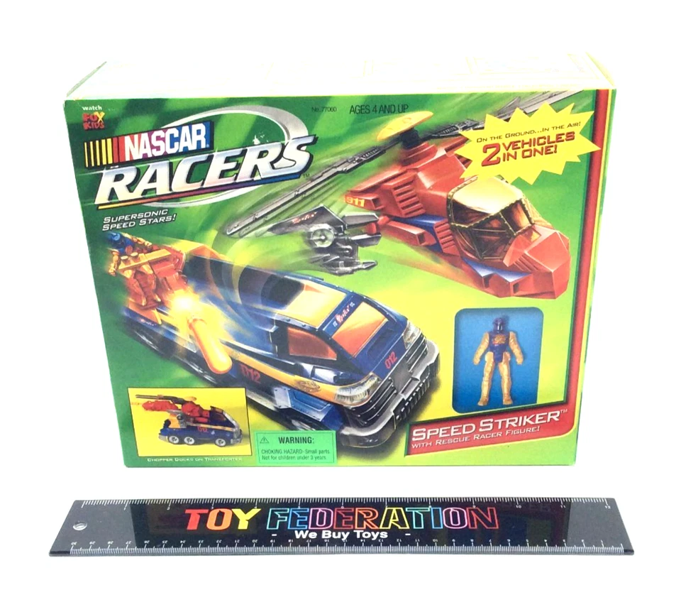 Hasbro Fox Kids NASCAR Racers SPEED STRIKER W/ RESCUE RACER FIGURE - Image 1 of 4
