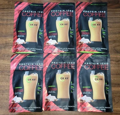 ✅️Lote de 6 proteínas Chike chocolate blanco menta café helado 2,19 oz caducidad 26/08 Foto 1 de 4