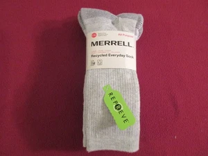 Merrell Recycled Everyday Crew Socks Unisex Adults Size L/XL 3 Packs - Picture 1 of 4