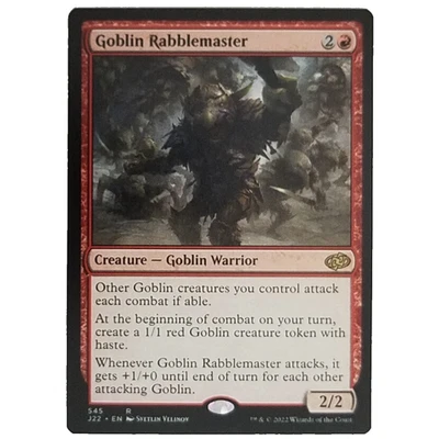 x1 Goblin Rabblemaster J22 MTG M/NM Red Rare Creature Goblin Warrior TCG CCG - Image 1 of 3