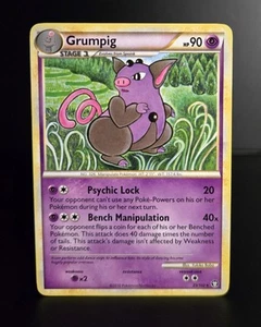 Pokémon TCG - GRUMPIG #23 - RARE - HeartGold & SoulSilver: Triumphant 2010 - LP - Picture 1 of 2