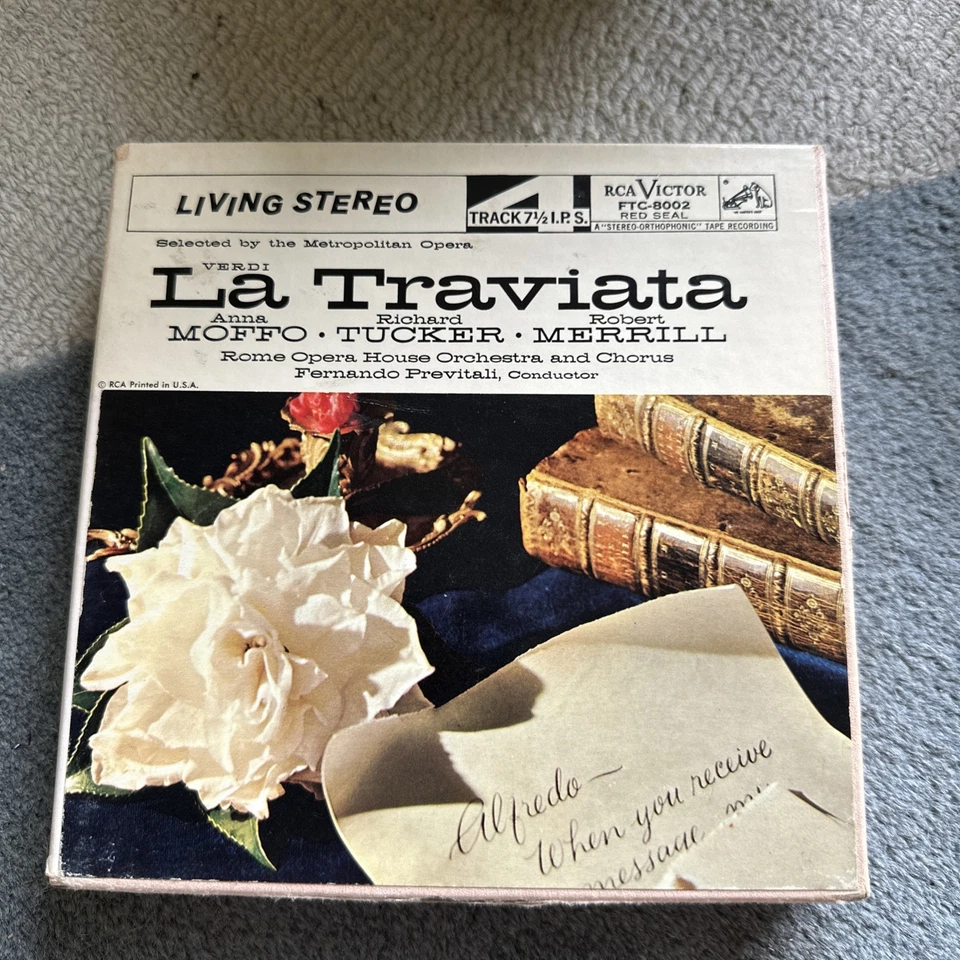 2 Verdi La Traviata RCA Victor  Reel To Reel Tape  Stereo FTC-8002 F. Previtali Foto 1 de 4