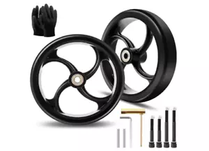 2 PCS 7-Inch Walker Replacement Wheelchair Wheels - Eco-Friendly Rubber Material - Picture 1 of 10