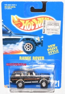 Hot Wheels 1991 Bleu Carte Range Rover Collecteur #221 Noir 02 Avec + - Picture 1 of 2