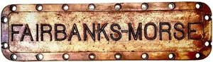 CA 1920 ORIGINAL MASSIVE FAIRBANKS MORSE CAST IRON ENGINE PLATE 40"X11'’x 3/4’’ - Picture 1 of 5