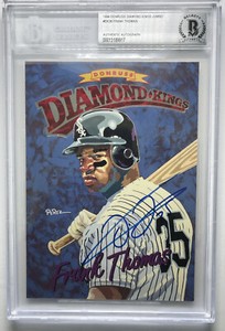 Frank Thomas Signed 1994 Donruss Diamond Kings #DK28 Box Topper Beckett #/10000