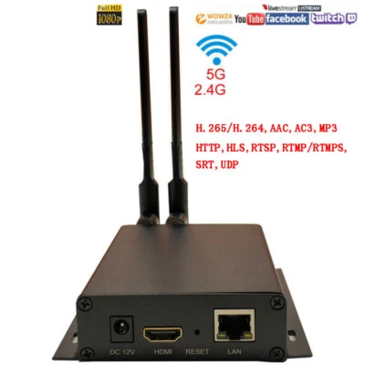 H.265/H.264 WIFI HDMI Video Encoder via HTTP RTSP RTMP SRT UDP ONVIF to IPTV NVR - Image 1 of 4