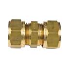 6 x Brass Straight Compression Connector Pipe Coupler Coupling Fitting 15mm 