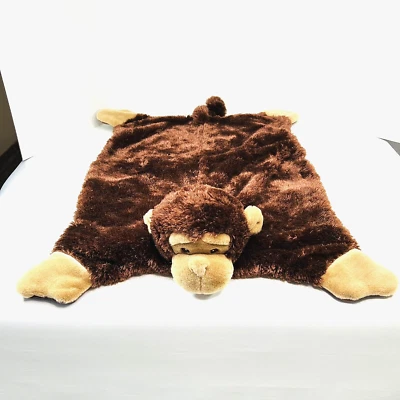 Cobertor de segurança Koala bebê marrom macaco tapete 34" bicho de pelúcia vintage - Imagem 1 de 4