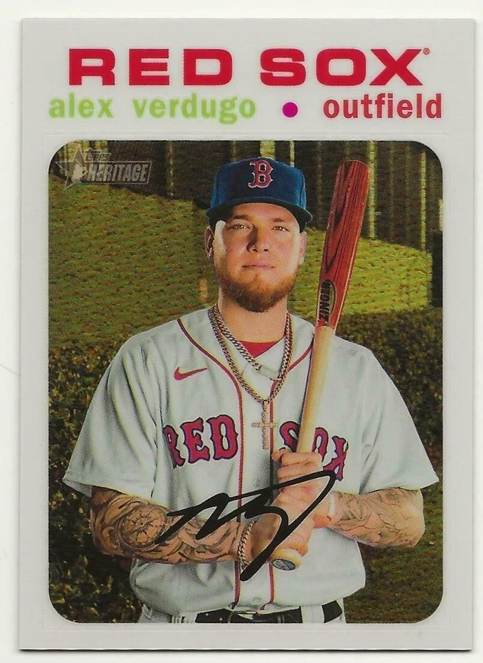 2020 Topps Heritage High Number ALEX VERDUGO Chrome White Refractor /71 Red Sox - Image 1 of 1