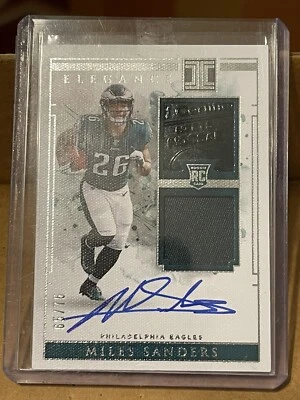2019 Panini Impeccable Miles Sanders Elegance Rookie Helmet Patch Auto RC RPA - Image 1 of 2