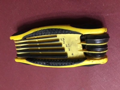 Stanley Folding Hex Key Set 8 Piece Rubber Grip - Used - Image 1 of 4