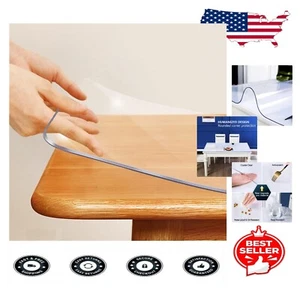Customizable Transparent PVC Table Pad - 27.6x59 in for Easy Surface Protection - Picture 1 of 11